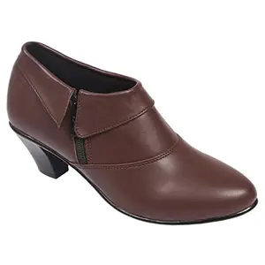 Right Steps Women Brown Leather Boots -6UK