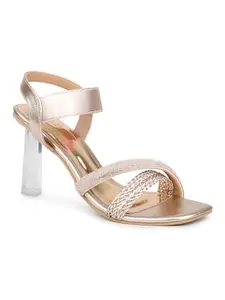 Inc.5 Women Rose Gold Embellished Party Slim Heels