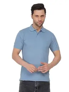 Tide & Sail Mens Stylish Polo T Shirts for Men Plain Polo T Shirt Man Solid Casual T Shirt with Comfortable Fit for All-Day Wear