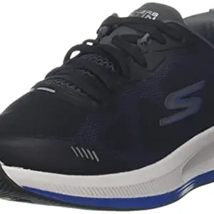 Skechers Mens GO Run Pulse-Shock Wave Black/Blue Running Shoes -6 UK (7 US) (220105)