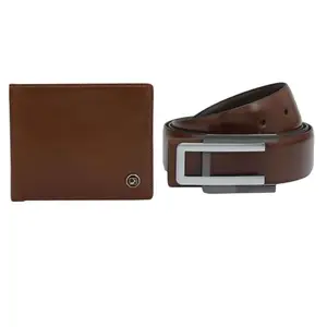 Da Milano Premium Gift Set for Men | Leather Wallet & Belt Combo - Brown