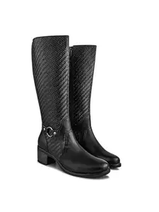 CLOG LONDON Women's Long Boots - Sleek Fit And Modern Look-CLF2543/BLACK/39