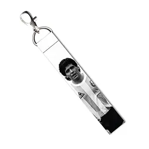 ISEE 360® Footballer Maradona Lanyard Tag with Swivel Lobster for Gift Luggage Bags Backpack Laptop Bags L X H 5 X 0.8 INCH