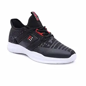 FUEL Wine All Day Comfort Lightweight with Soft Cushion Running Sports Shoes for Men (Black,9UK)