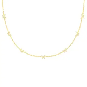 GIVA 925 Silver Golden Butterfly Studded Affair Necklace| Necklace to Gift Women & Girls | With Certificate of Authenticity and 925 Stamp | 6 Months Warranty