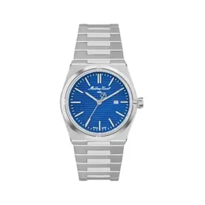 Mathey-Tissot Stainless Steel Black Dial Quartz Analogue Watch For Women - D117Abu, Silver Band