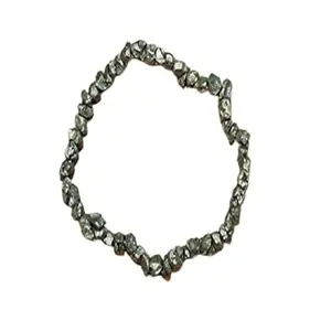 Pyrite Chips Bracelet Healing Chips - Natural Crystals Stretchy Bracelets
