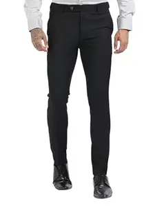 Mc Henry Men's Waist Expandable Wrinkle Free Slim Fit 4 Way Lycra for Elite and Luxurious Formal/Casual Trousers