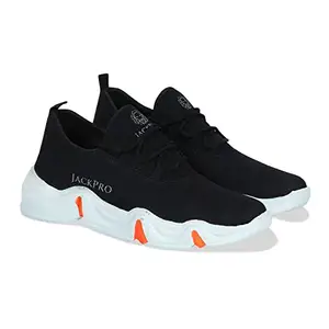 JACKPRO Running Walking Sport Casual Outdoor Shoes for Boys and Men (Black 2, Numeric_7)