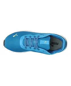 Puma Men's Hustle V2 Casual Shoe, Bleu Azur-Empire Yellow, 6