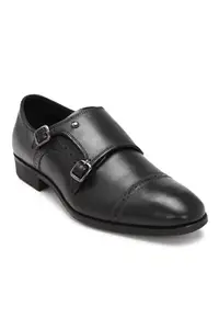 Peter England Men Black Monk Straps