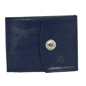 pocket bazar Men Casual Leather Genuine PU Wallet (Blue)