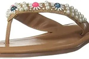 Carlton London womens Cll-6641 TAN 3 UK Flat Sandal CLL-6641