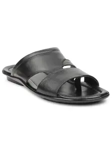 Liberty Coolers COOL99 704 Casual Flat Sandal For Men With PU Sole | Stylish and Comfortable | Durable Summer Footwear for Outdoor Indoor | Lightweight Cushioned Footbed (Black 44 EU)