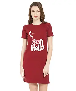 Stylish Cotton Blend Printed T-Shirt for Women | Casual Wear | Soft & Comfortable Fabric | Trendy Short Sleeve (Red_X-Small_Pack of 1)#1278