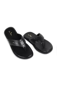 Louis Philippe Men's Black Sandals