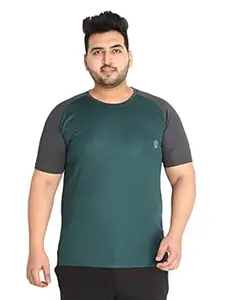 CHKOKKO Men's Polyester Regular Fit Solid Sports T-Shirt