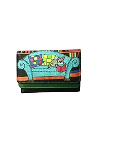 ALE Relaxing Puppy ON Couch Wallet for Women