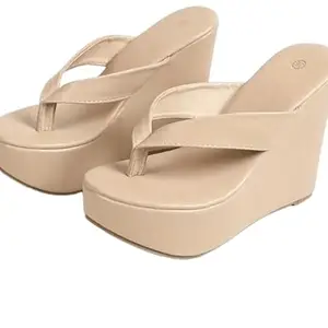 GLO GLAMP Comfortable Stylish Wedges Sandal for Women and Girls Formal Casual Look 35