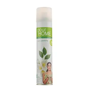 Pour Home: Just Jasmine Room Freshener Spray, 270ml (153gm) - Bad Odor Neutraliser, Aroma Boosters, Long Lasting, Rich French Fragrance, Instant Action. Pack of 2 (270ml x 2)