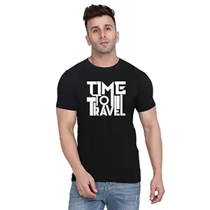 ALLEN BLACK Men's Round Neck T-Shirt Comfortable & Stylish Men's T-Shirt Idea for Gym, Sports, Casual Outings, or Lounge Wear - Small$3856 Black