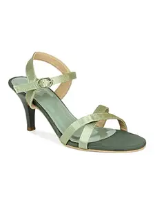 Inc.5 Women Green Embellished Slim Heels