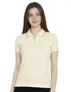 Scott International Women’s Cotton Polo T-Shirt | Half Sleeve Plain Collar Tee | Stylish Casual Top | Plain T-Shirt for Girls | Workwear for Office & Casual Wear