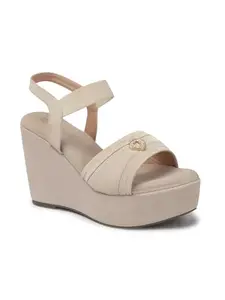 Carlton London Women Sandal,Beige,UK-4