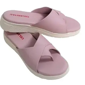 CELERITAS Fancy Sandal For Women | Fancy & Stylish Heel sandals | Extra Cushioning & Comfortable, Fashionable, Light Weight, Fashion Heel Sandal for Girls & Women (Pink, UK Footwear Size System, Adult, Women, Numeric, Medium, 5)