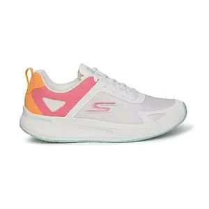 Skechers Womens Go Run Pulse - Operate Running Shoes Shoe Vegan Mesh Fabric with Extra Lightweight Smooth Design White - 4 UK (128079)