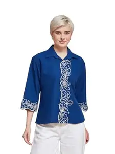 J TURRITOPSIS Women's Viscose Blend Button Stylish Shirt || Viscose Blend Shirt Top for Women