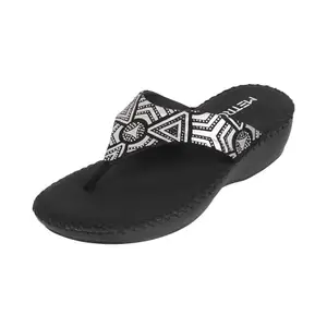 Metro Women Black Flat Comfort Sandal UK/4 EU/37 (44-101)