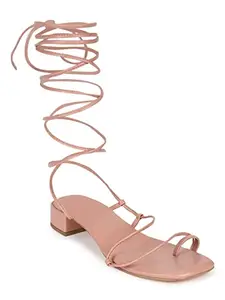 TRUFFLE COLLECTION Women's TP28054 Beige PU Fashion Sandals - UK 5