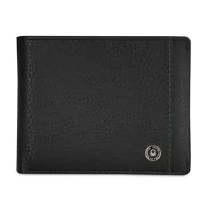 United Colors Of Benetton Donato Men Passcase Wallet - Black, No. of Card Slots - 12