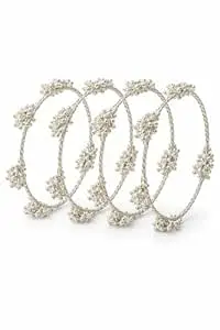 Swara Creations Traditional Kashmiri Ghungroo Latkan Bangles Set for Women and Girls|Set of 4 Bangles