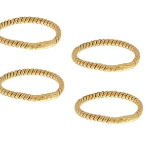 fashion accessories Nose Pin or Silver and Golden Plated Nose Ring Women and Girls (NOSERING-GOLD-DEZ-2P), Free 1 Nosering