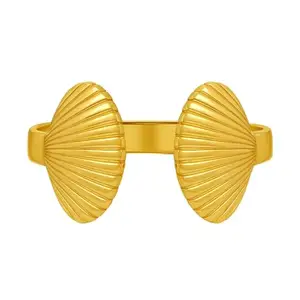 Twinkel Belle - Shell Style Ring for Women – Gold PVD Plated Titanium Stainless Steel – Waterproof, Anti-Tarnish, Adjustable Minimalist Ocean-Inspired Jewelry