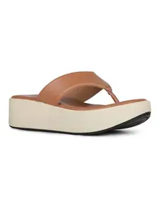 Inc.5 Womens Tan Casual Solid Round Toe Flatform Heel Sandals
