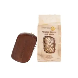 OROSSENTIALS Premium wooden hair Brush without handle Pack of 1 / Bamboo Wooden brush for hair growth (ORO-052)