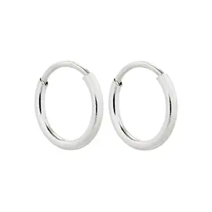Nemichand Jewels 925 Sterling-silver Hoop Earrings for Women & Girls, Silver 10mm