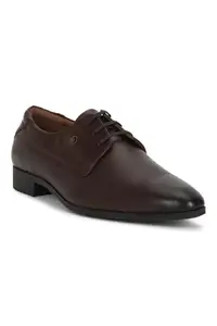 Louis Philippe Men Brown Leather Lace Up Shoes