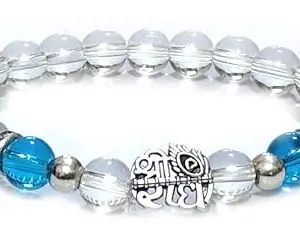 ASTROGHAR Shri Radhe Ji White Crystal lucky Charm Bracelet For Men and Women