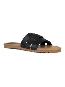 Inc.5 Womens Black Casual Strappy Open Toe Flats