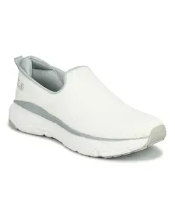 Columbus Scepter Sports Shoes - Running Shoes|Walking Shoes| Training & Gym Shoe | Outdoors Shoe for Men (White & Light Grey),UK-8