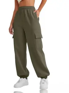 dockstreet Womens Twill Cargo for Women with Twin Side Pockets and Drawstring Closure with Cinch Bottom.10R4/6RAaRizCargoOlive 28