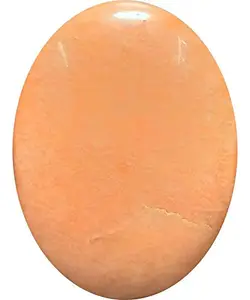 aldomin Natural Energized Peach Moonstone Worry Stone Healing Crystal Cabochon for Pendant and Bracelets
