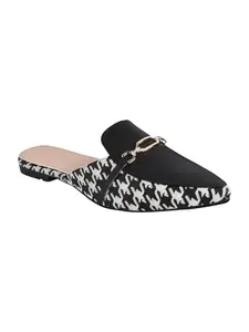 TRYME Trending Stylish Buckle Bellies Soft & Comfortable Flat Mules Sandal for Women and Girls