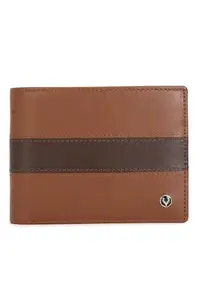 Allen Solly Men Brown Patterned Leather Wallet