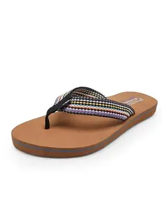 Skechers Womens BOBS Sunset - Spring Sparkle Black/Multi Slipper - 7 UK (113711)