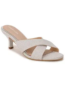 Marie Claire Womens DILLION MULE Silver Heels (6711089), 5 UK